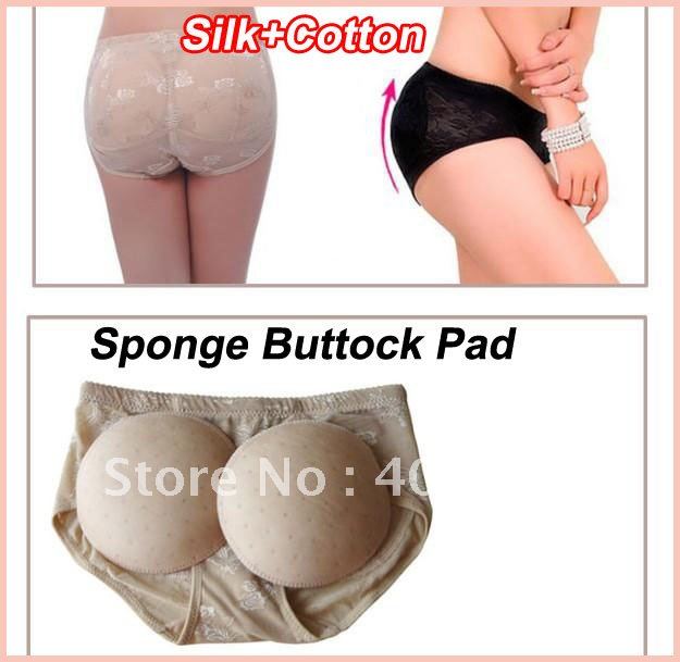 20pcs/lot Low waist lace Buttock Pad Shorts Soft Sponge To Raise The Buttocks Women Panties Hold Buttock Shape (OPP bag)