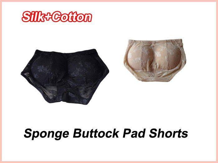 20pcs/lot Sponge Buttock Pad Body Shaping Shorts Women Panties Low Waist Hold Buttock Shape Lady Panties(OPP bag)
