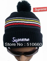 20pcs/lot supreme loose gauge stripe beanie hats