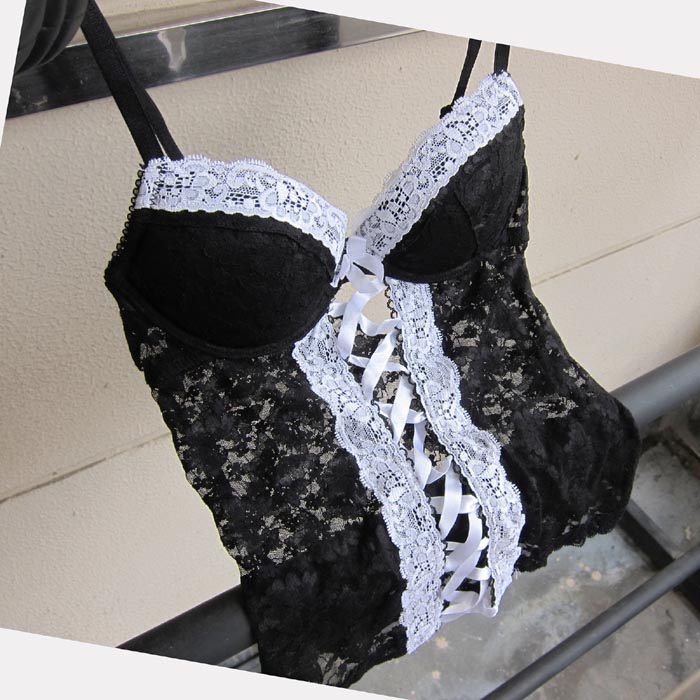 212b hm black white lace sexy cup spaghetti strap bra underwear