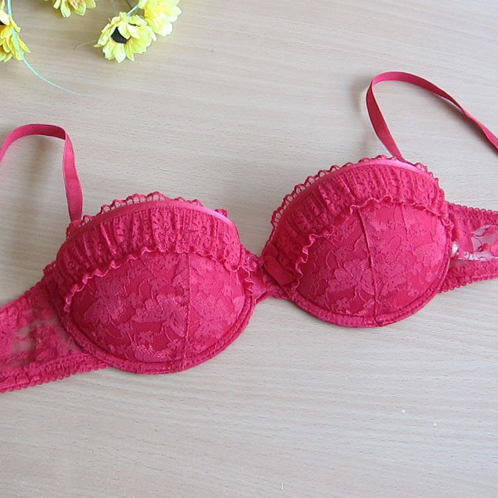 213 shopping cart lace thin sponge cup rhodic bra 75d80d