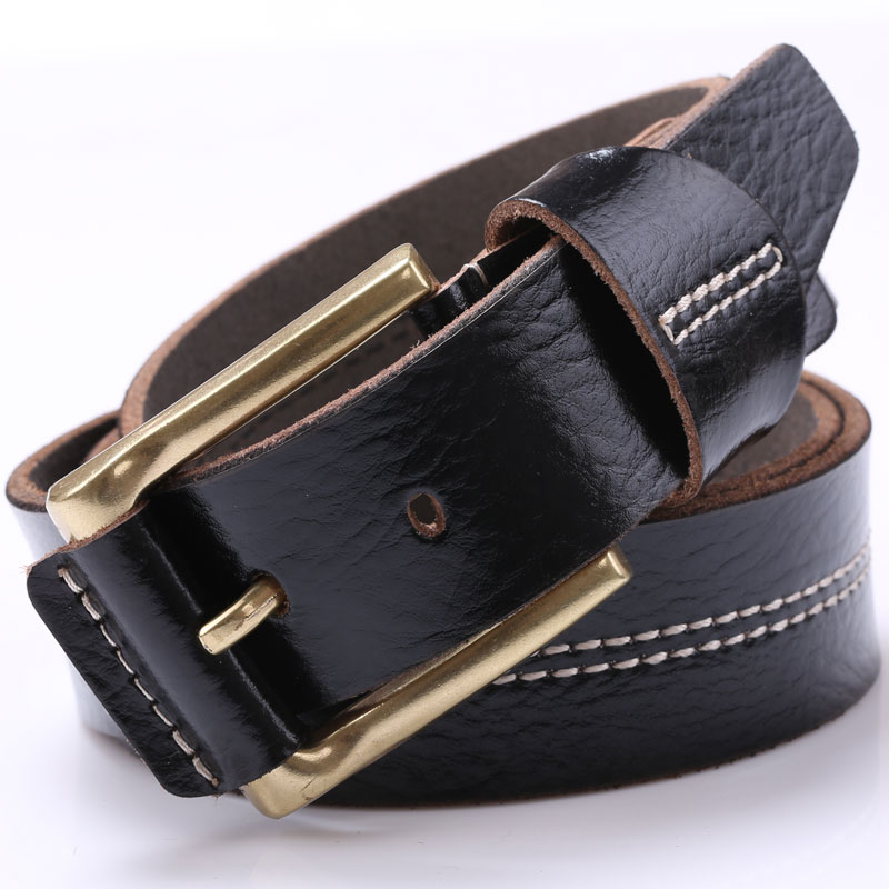 219 belt genuine leather cowhide vintage retro finishing leather buckle packet fashion strap women's belt
