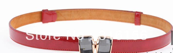 22 Korean editionbig rhinestone  leather micro fashion decoration joker black crony belts Freeshipping