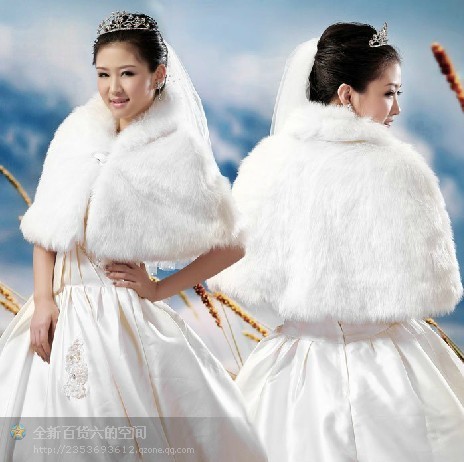 22 New White Wedding Faux Fur Shrug Wraps Bridal Special Occasion Shawls