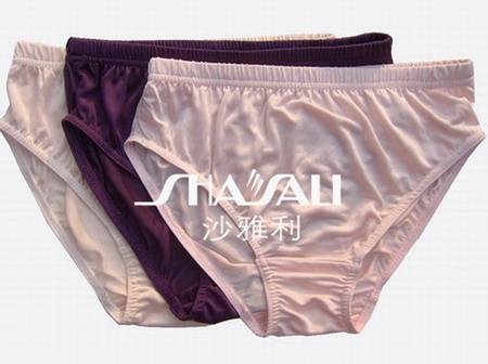 #22, Wholesale, Ladies 100% mulberry pure silk knitted briefs underwear, 7 colors, M, L, XL