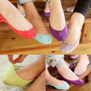 2239 female candy color sock lace solid color flat sock slippers invisible socks floor socks