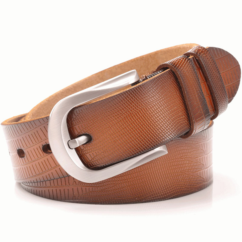 226 cowhide genuine leather strap male strap women's belt gloss crushing Women strap all-match