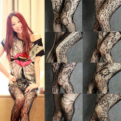 23 Designs!! Sexy night club Lady Lace Leggings women gridding Pants stockings Free shipping