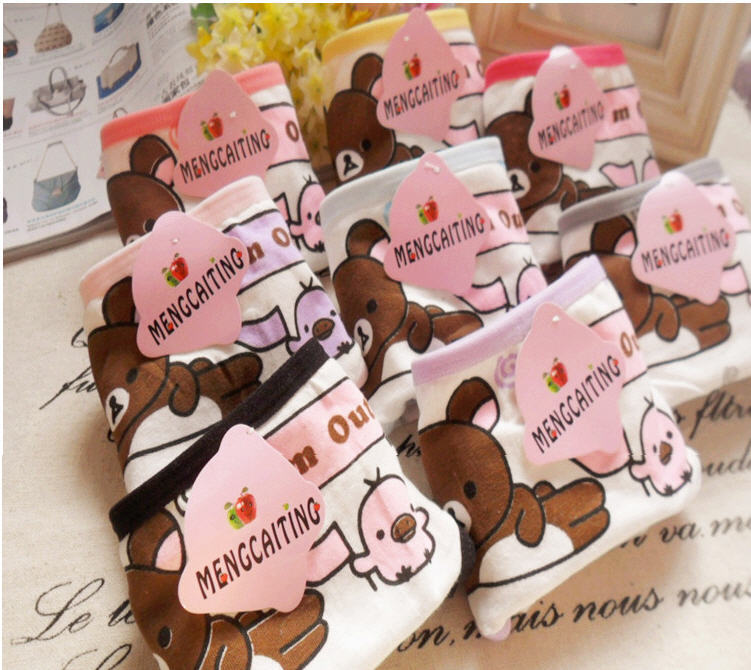 2332  Wholesale trade cartoon cute comfortable underwear waist cotton cotton women underwear