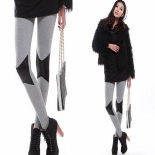 2373 new 2013 New Spring  high waist PU Leather Pants Sexy Leggings  Tights For Women