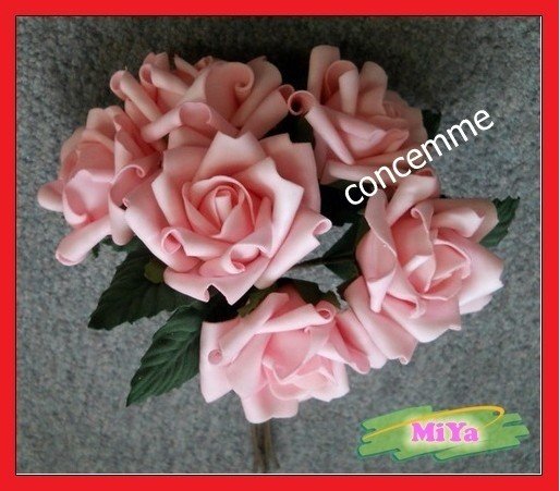24 Foam Roses Wedding Flowers Artificial Stems Pink