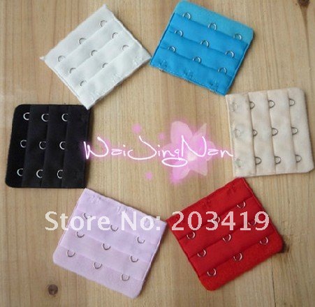 240PC free shipping Ladies 3 Hooks Bra Strap Extender hook clip perfect Nude ADJUSTABLE BELT buckle multi color available