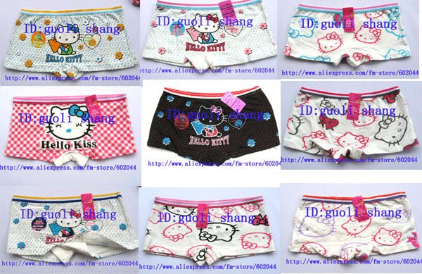 24pcs Hello kitty girl's cute cotton underwear Free shipping