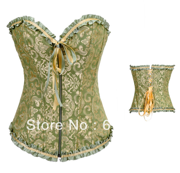 2550A Front zip Wholesale Women intimates sexy lingerie satin Corset