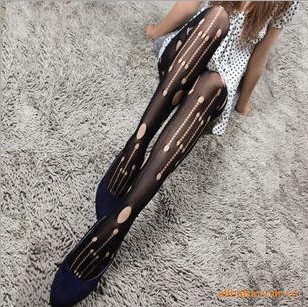 2571 Europe and the United States sexy irregular hole in tights,Show thin jacquard mesh socks 5pcs/lot Free Shipping