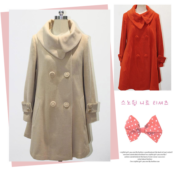 25d69 double breasted cashmere woolen overcoat trench outerwear