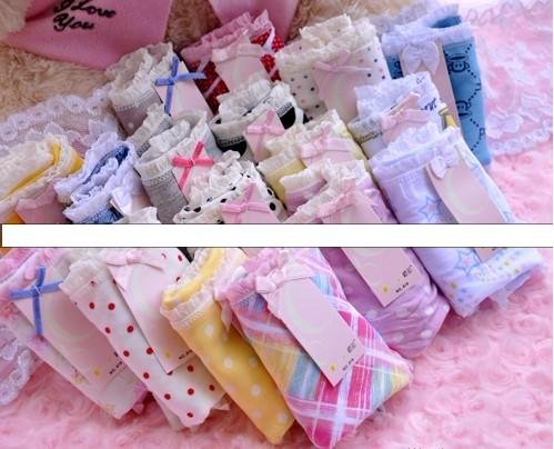 25pcsWomen underwear orange color underwear super cute multi - color single- underwear  SA3