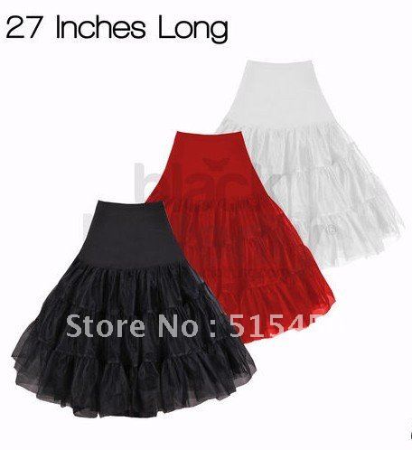 26" 50s Retro Underskirt Swing Vintage Petticoat Fancy Net Skirt Rockabilly