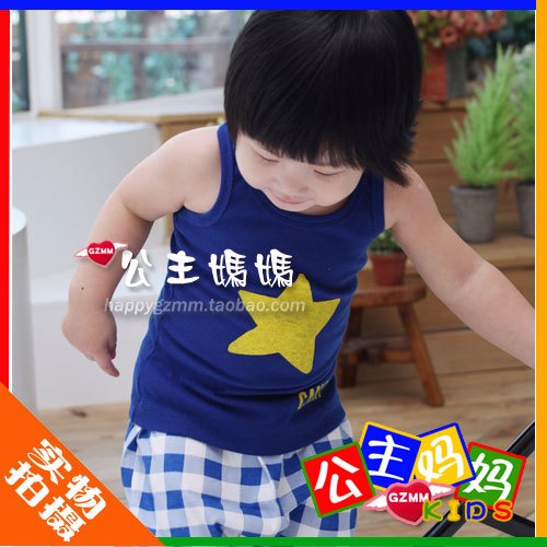 2677 princess fashion all-match candy color multi-color candy child summer t-shirt tank