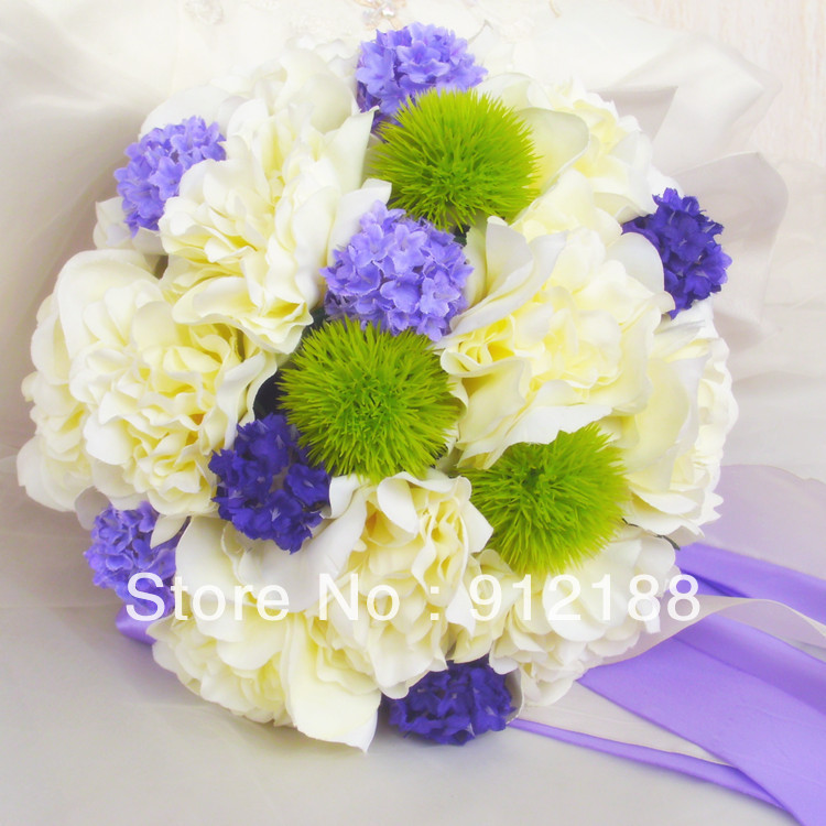 26cm Foam bouquets with white roses, free shipping gift for wedding ,Hot wedding products ON sale