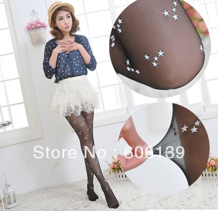 2861 Korea edition stockings  little star leggings tights 5pcs/lot Free Shipping