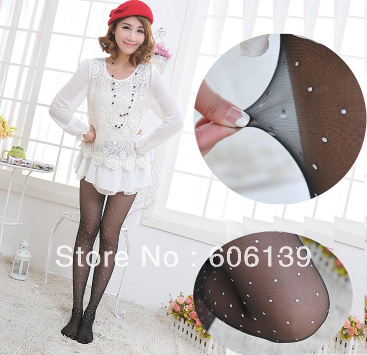 2862 Korea edition stockings Dots leggings tights/Dot printed silk stockings 5pcs/lot Free Shipping
