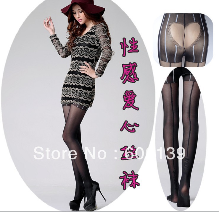 2868 fashion Sexy PP loving stockings/Jacquard hosiery tights 5pcs/lot Free Shipping