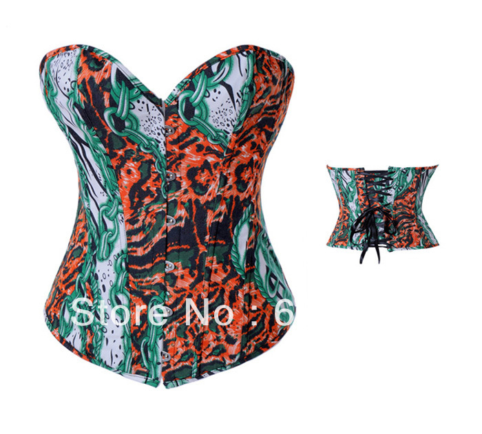 2886 Dropshiping Women intimates sexy lingerie "Hell Chain" Denim Corset wholesale