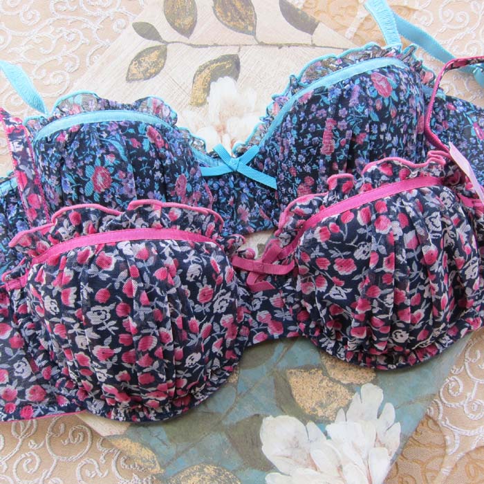 29a beautiful flower ruffle hem cup underwear bra 70bd75bcde