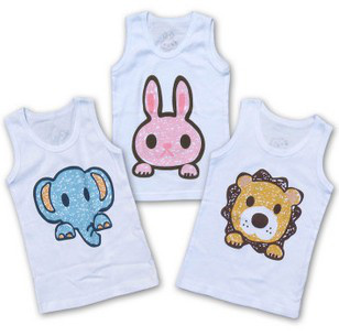 2g Summer children's clothing boy girl child cartoon animal T-shirt sleeveless vest