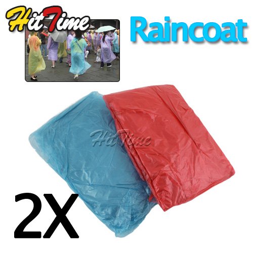 2Pcs/lot  Disposable Adult Emergency Raincoat Camping Travel  [4077|01|02]