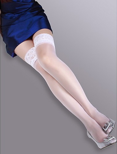 2pcs/lots Sexy Womens Sheer Lace Thigh Highs Hold Ups Stockings