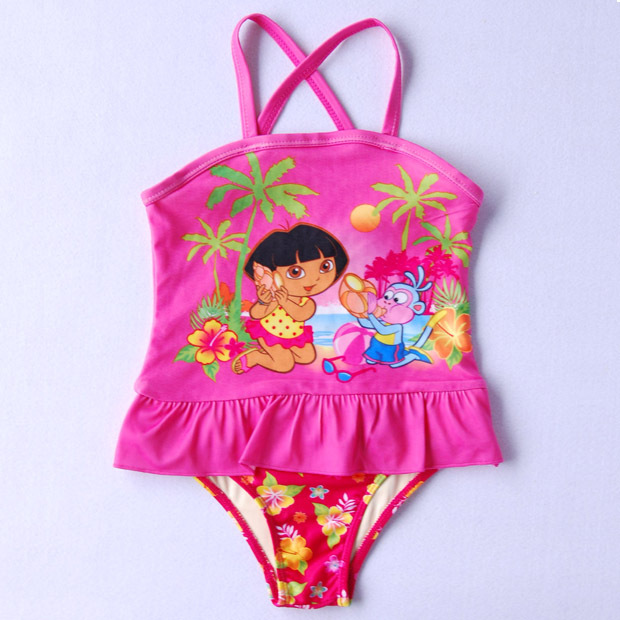 2T Dora summer swim wear hot pink  & red swim suit  BRAND NEW authentic ones on sale, girls' set Christmas gift, discount