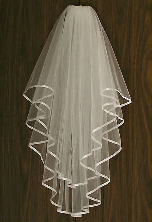 2T Fashion Distinguished Bride Bridesmaid Accessories Veil Ivory Hemming Comb