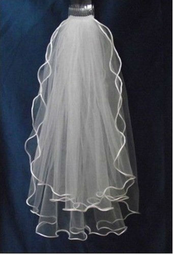 2T Fashion Distinguished Bride Bridesmaid Accessories Veil White Crocheting Comb