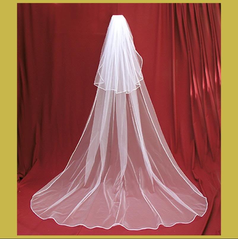 2T ivory wedding dress bridal veil 2.8m with COMB10