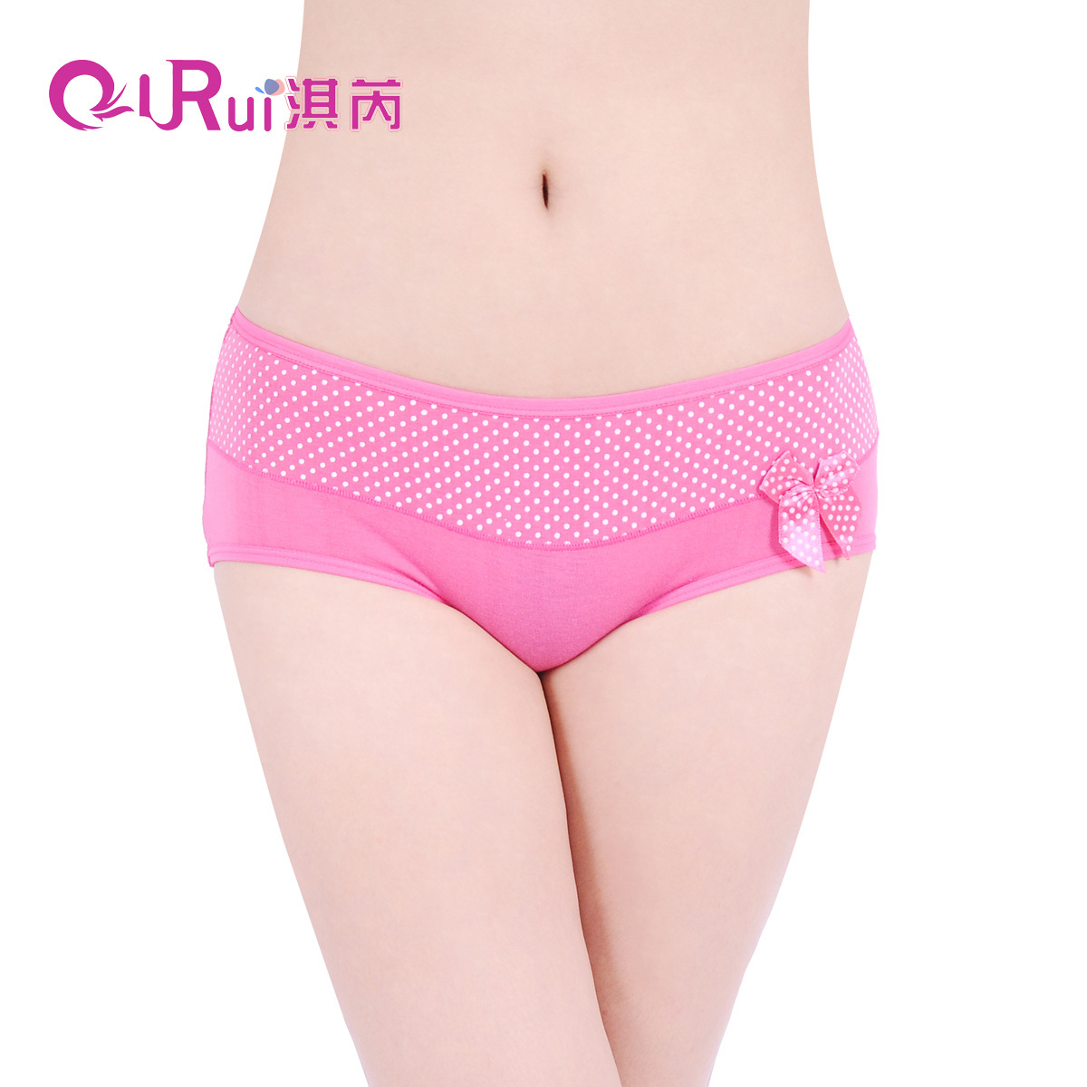 3 1 100% cotton panty women's low-waist briefs modal plus size print dot