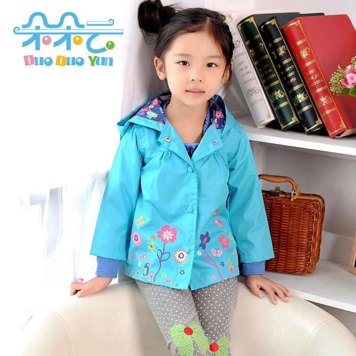 3.26 Promot Autumn children's clothing female child waterproof outerwear jacket children short trench design ts21002