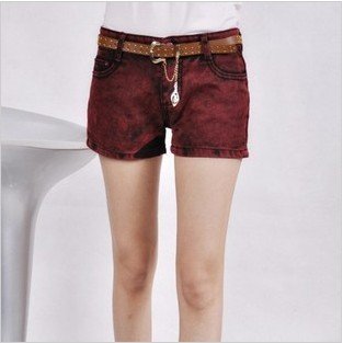 3,579 Korean ladies ' 2012 new style denim shorts/hot pants/boot pants (belts feeding)