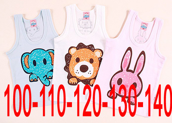 3-7yrs girls boys tank tops 100cotton 2pcs/lot same color and size childrens summer tank top 15062 free shipping