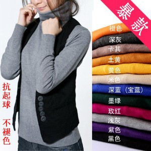 3 autumn and winter ! turtleneck long-sleeve mercerized cotton heap turtleneck basic sweater basic shirt (WC008)