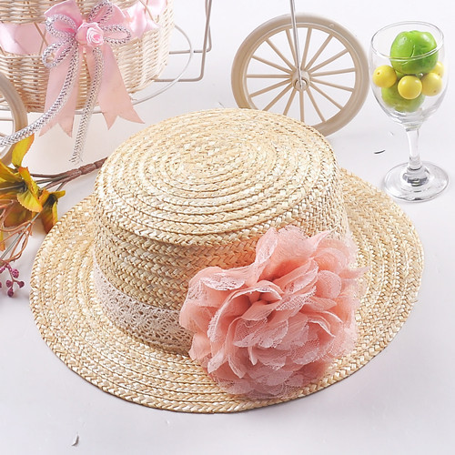 3 bohemia sweet big flower sun-shading strawhat ccia hat