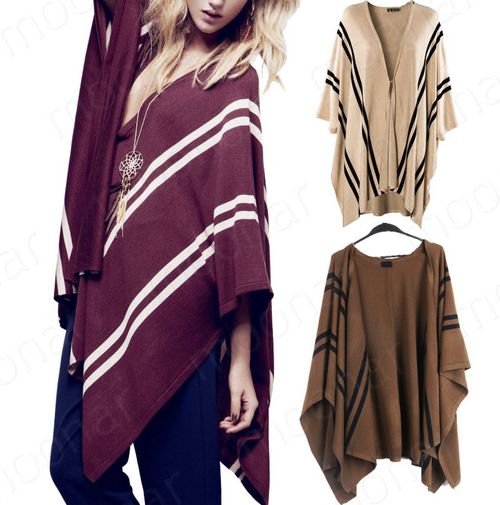 3 Colors Western Celebrity Women Vintage Shawls Cape Coat Jacket Wraps OL Casual e0912