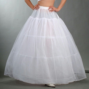 3 Hoop 1 Layer Tulle Wedding Dresses Petticoat Bridal Crinoline