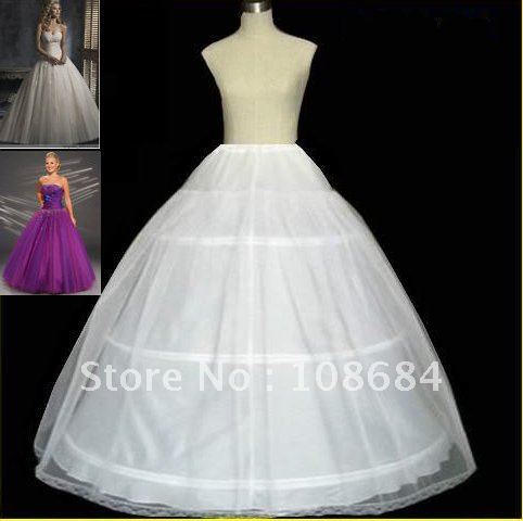 3-Hoop 2- layer Wedding dress Crinoline slip petticoat
