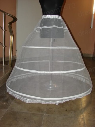 3-HOOP Ball Gown BONE FULL CRINOLINE PETTICOAT WEDDING SKIRT SLIP