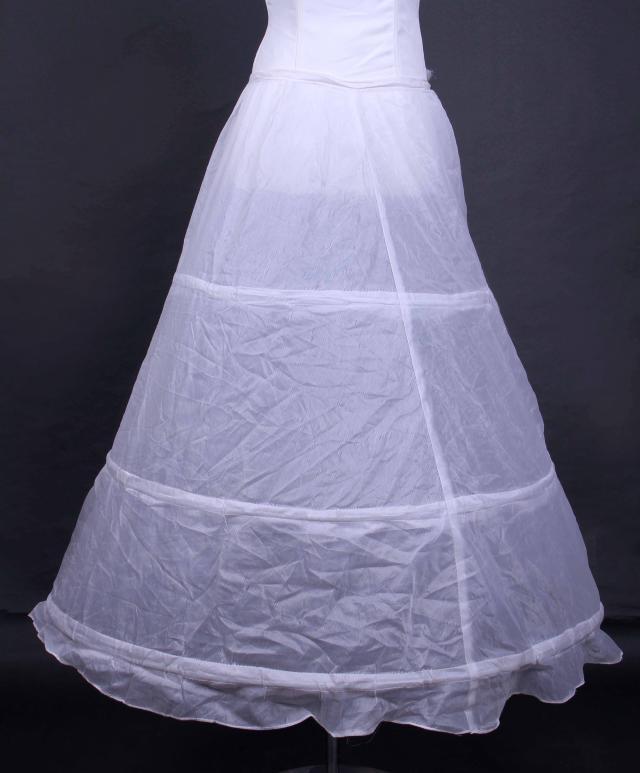 3 hoop1 layer White Wedding Crinoline Petticoat