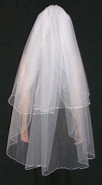 3 Layers  White/ivory Wedding Bridal Dress Tiara Lace Beads Veil Scarf/Shawl  SMTMJ-28