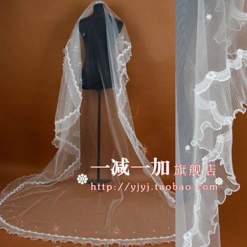 3 meters lengthen bridal veil