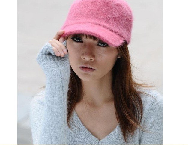 3 pbcs/lot New Arrival Woman Hats Solid Color Peaked Cap Soft Rabbit Hair Baseball Hat Fashion Lovers' Caps 7 Colors For Choose